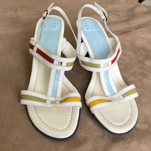 Stylish Sandals Block Colored Cute 7.5